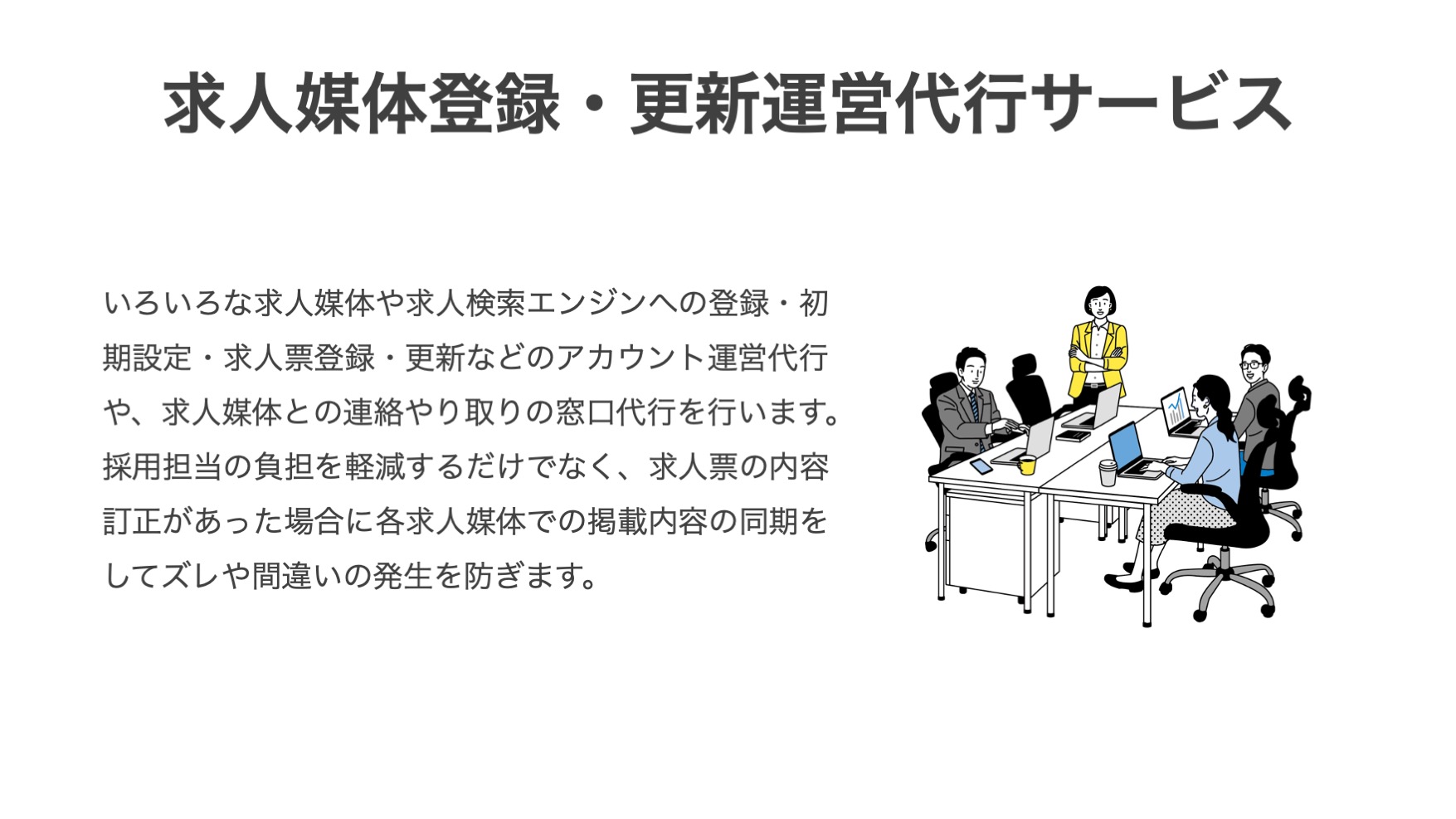 求人媒体登録 更新運営代行サービス サービス Hrc 業績向上支援コンサルティング 広島県広島市